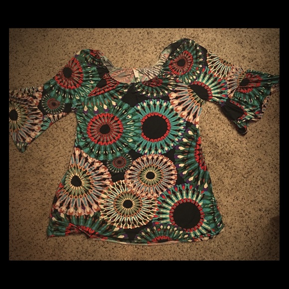 Beautiful Bohemian Blouse with Bell Sleeves! - Picture 1 of 4